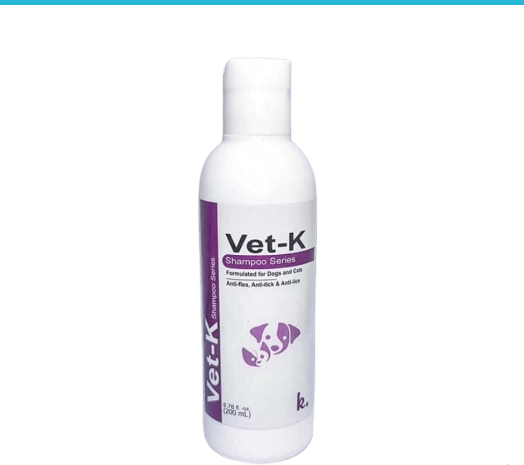 Vet K Anti-Flea Tick Lice Shampoo for Cats and Dogs 200ml