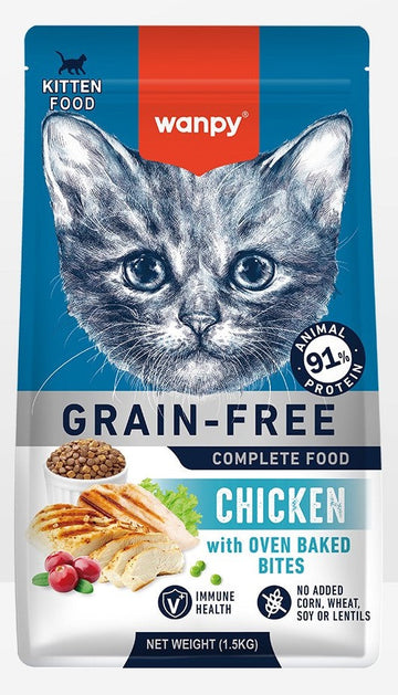 Wanpy Grain-Free Kitten Food 1.5Kg - Chicken