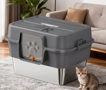 Stainless Steel Litter Tray with Cover