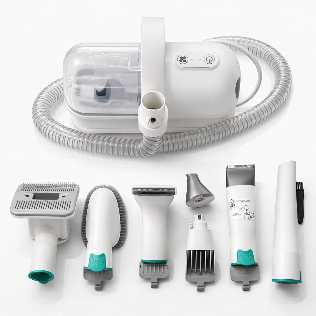 Nexora™ 10‑in‑1 Professional Pet Grooming Vacuum Kit