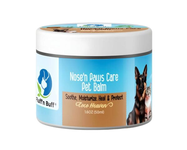 Fluff n Buff Paws n Nose Care Balm applied